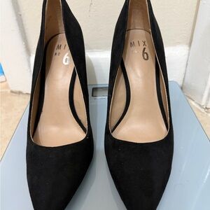 Mix No. 6 Elegant Black Suede Heels